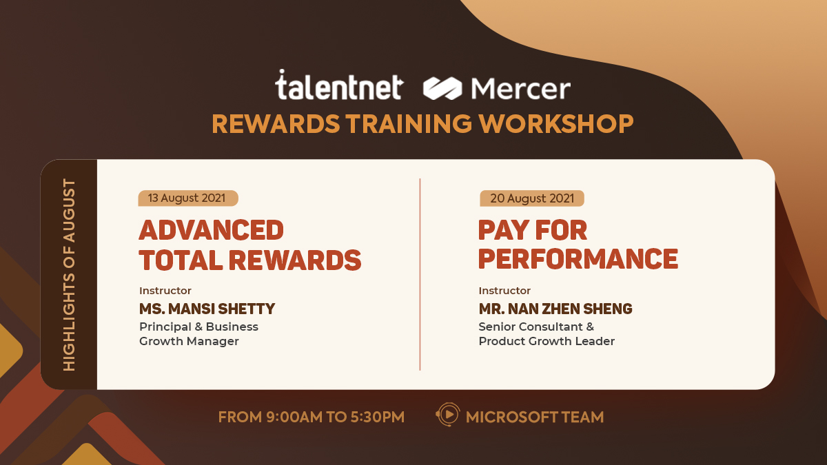Talentnet-Mercer Rewards Training Workshop - Highlights of August 2 Talentnet-Mercer Rewards Training Workshop - Highlights of August