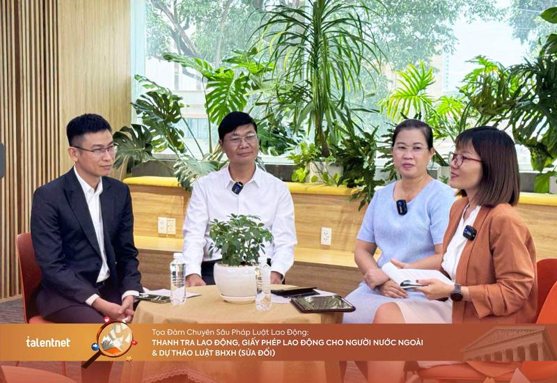 Nhiều Thay Đổi Trong Pháp Luật Lao Động - Doanh Nghiệp Cần Lưu Ý 4 Tọa đàm chuyên sâu Pháp luật Lao động: Thanh tra Lao động, Giấy phép Lao động cho người nước ngoài và dự thảo Luật Bảo hiểm Xã hội (sửa đổi) do Talentnet tổ chức nhận được nhiều sự quan tâm từ lao động và các cấp quản lý nhân sự, lãnh đạo