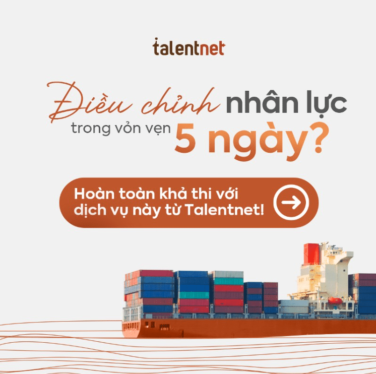 🌊🌊Thị trường biến động từng ngày, doanh nghiệp làm gì để ứng phó?

☀️☀️Có Talentnet! Chỉ 5 ngày để điều chỉnh kế hoạch nhân sự.

⭐⭐Tìm hiểu ngay: https://lnkd.in/g-7PMZvH