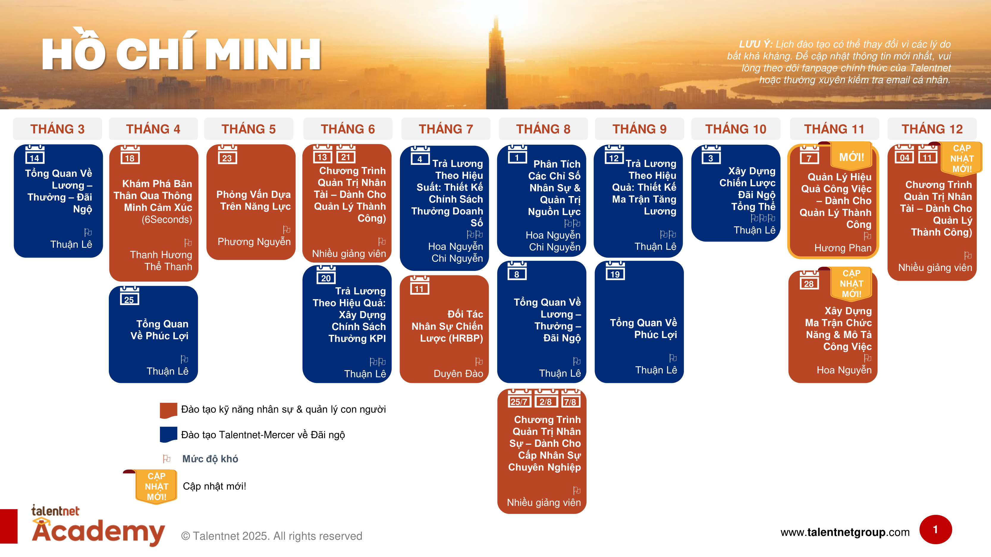 2025 Talentnet Academy Training Calendar_VN-HCMC