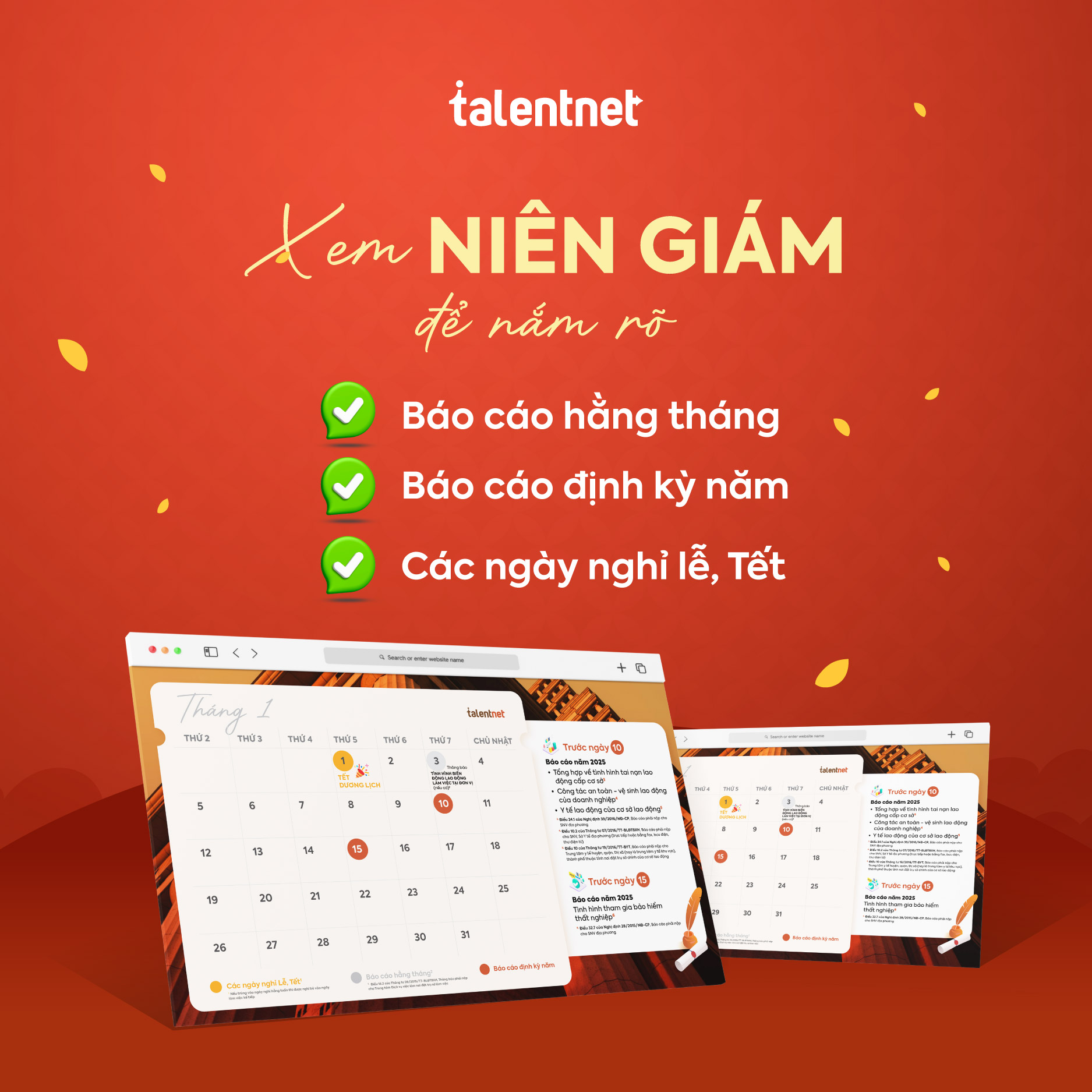 Tất cả sẽ được đảm bảo với Niên giám Luật Lao động 2026 – tài liệu chuyên sâu được biên soạn bởi đội ngũ chuyên gia Talentnet, giúp bạn đi trước thay đổi và kiểm soát rủi ro.