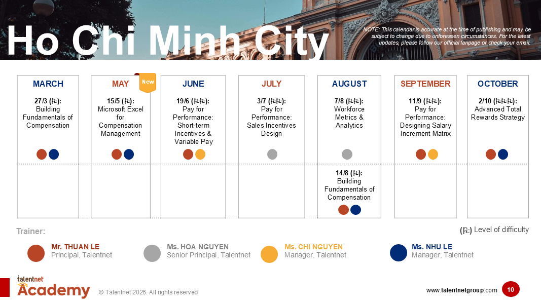 2026 Talentnet Academy Training Calendar_EN (HCMC)
