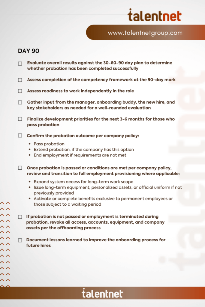 The 30–60–90 Day Onboarding Checklist That Helps Businesses Cut Turnover in Half 9 The Onboarding Checklist That Helps Businesses Cut Early Turnover in Half